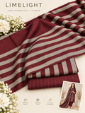 LIMELIGHT Winter Khaddar 3-Piece Unstitched Suit – Premium Striped Collection
